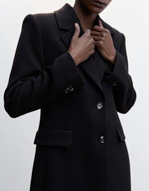 Mango Fitted double-breasted coat