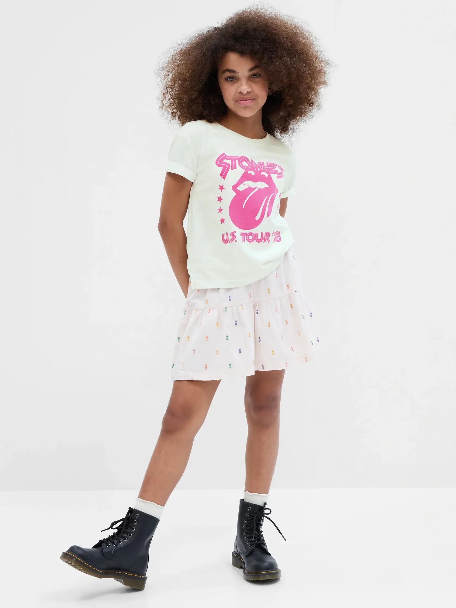 Gap Kids Band Graphic T-Shirt white. 1