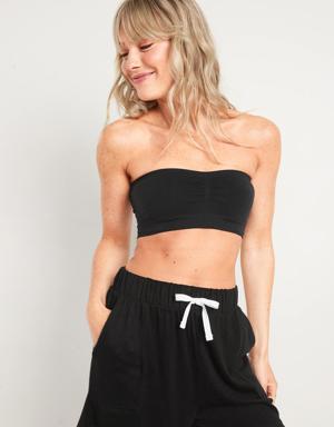 Old Navy Seamless Bandeau Bralette Top for Women black