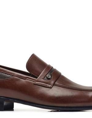 Kahverengi Klasik Loafer Kösele Erkek Ayakkabı -68851-