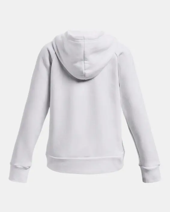 Under Armour Girls' UA Rival Fleece Big Logo Hoodie. 2