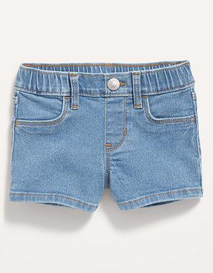 Pull-On Jean Shorts for Toddler Girls blue