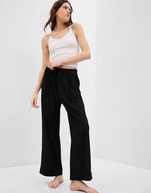 Gap Airy Wide-Leg Pants black