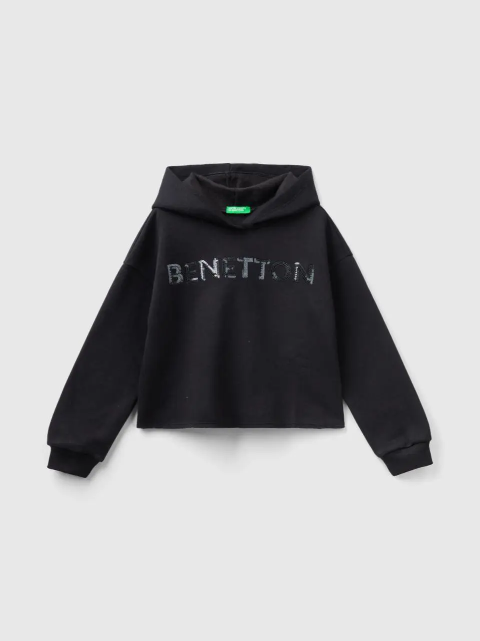 Benetton hoodie with sequins. 1