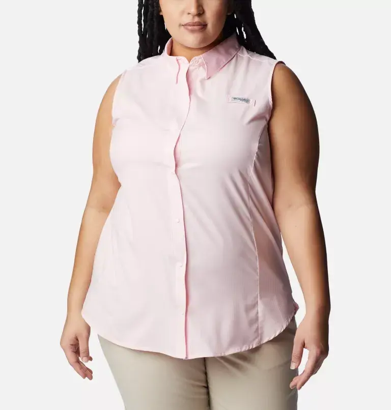 Columbia Women's PFG Tamiami™ Sleeveless Shirt - Plus Size. 2
