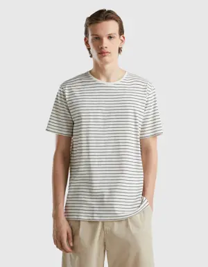 striped 100% cotton t-shirt