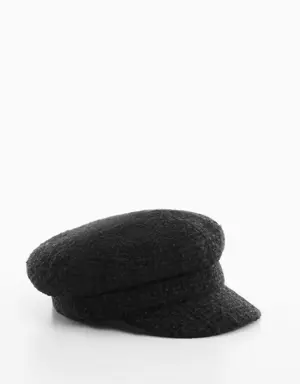 Tweed baker cap