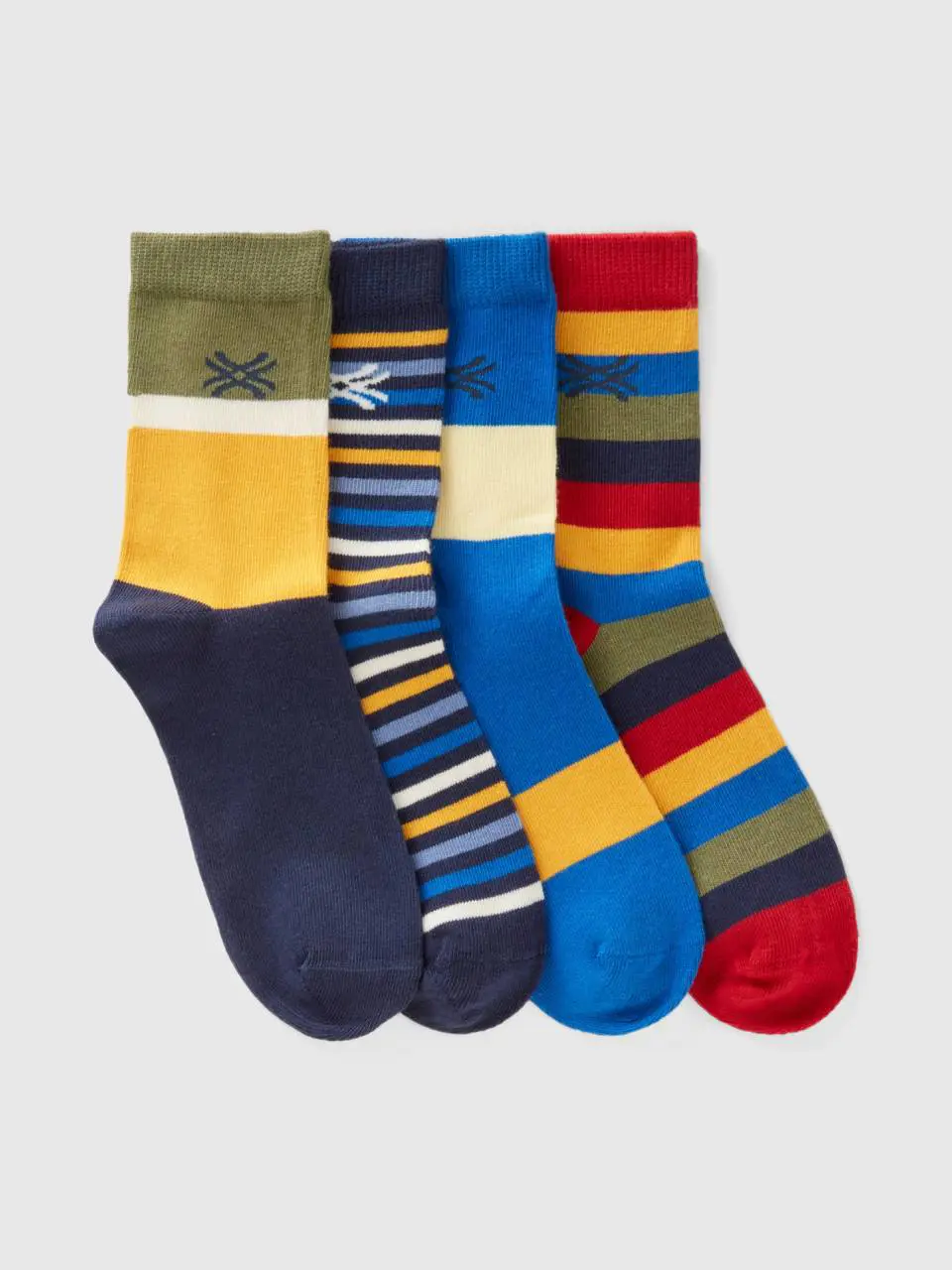 Benetton set of striped jacquard socks. 1