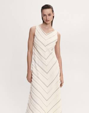 Striped flared dress