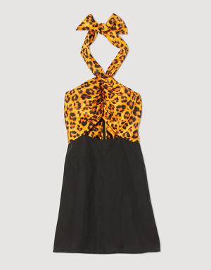 Short leopard dress