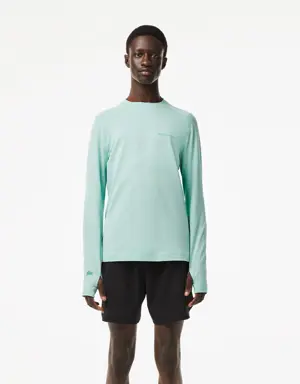 Lacoste T-shirt em algodão orgânico de manga comprida Slim Fit para homem
