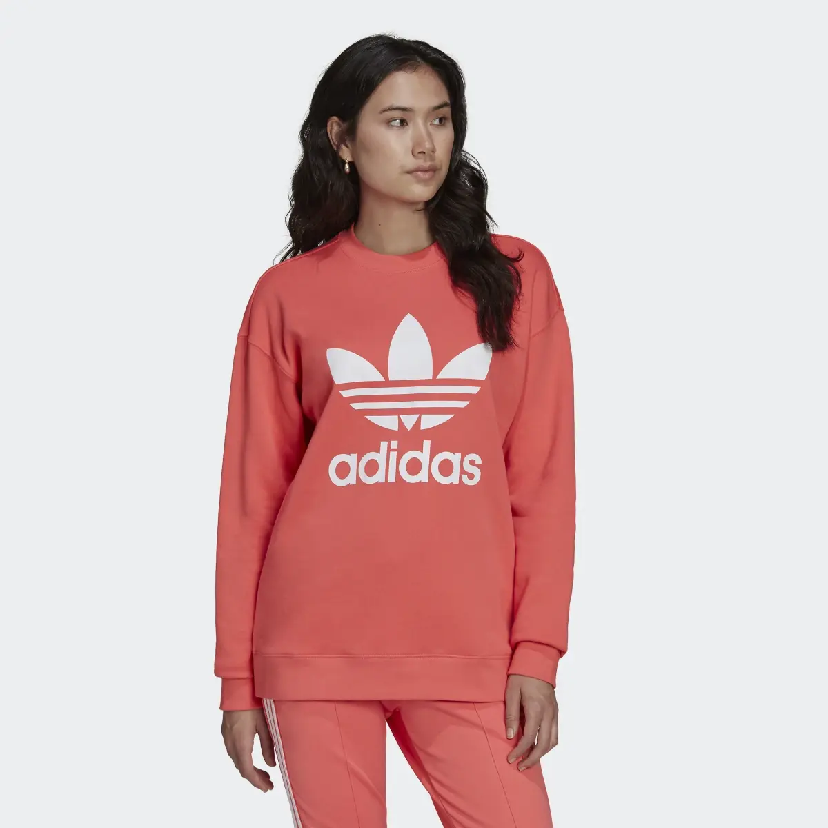 Adidas Trefoil Crew Sweatshirt. 2