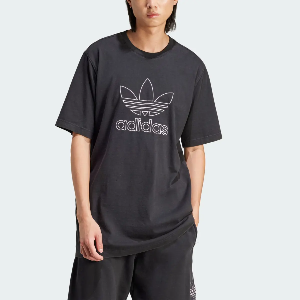 Adidas Adicolor Outline Trefoil Tee. 1