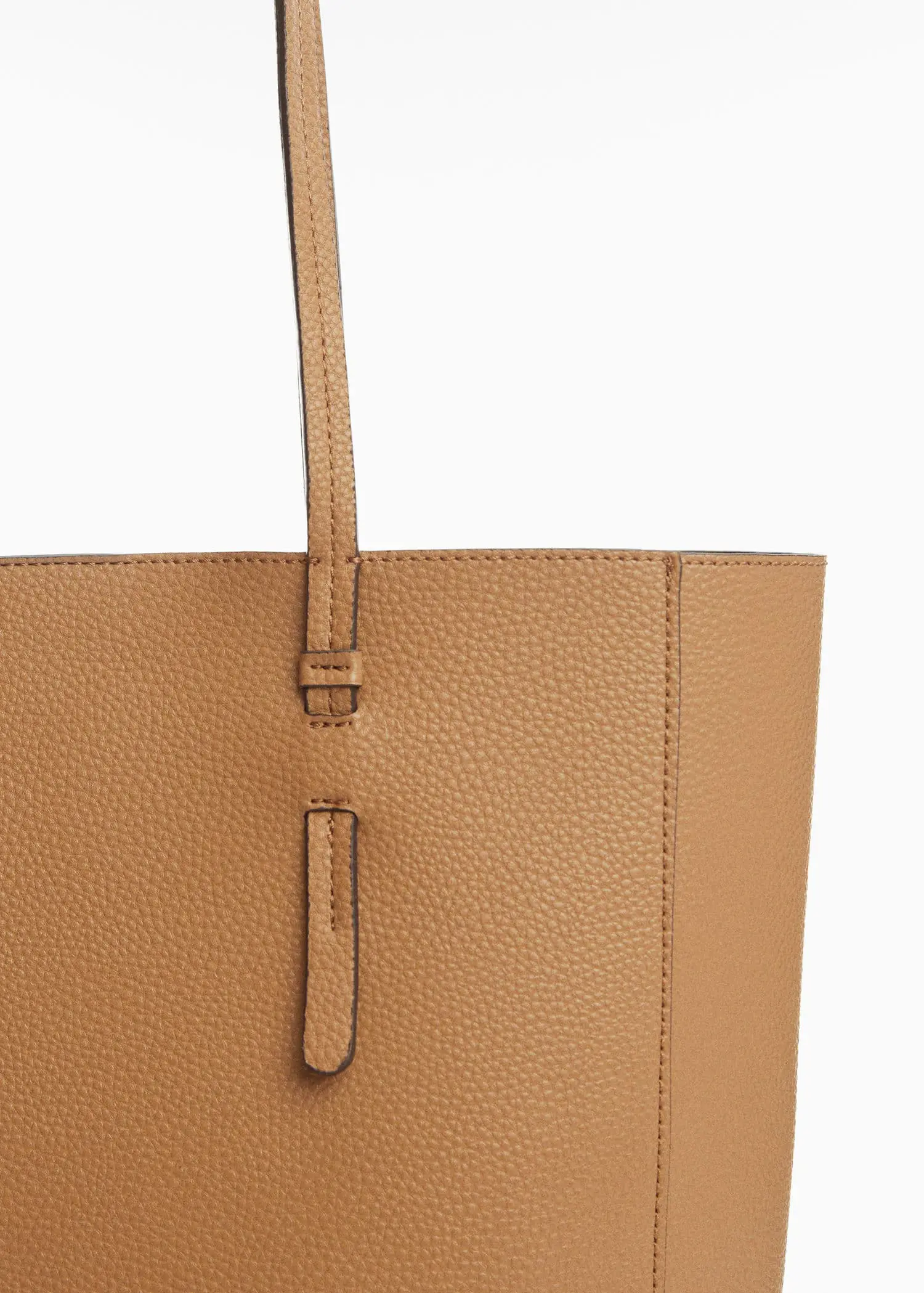Mango Leather-effect shopper bag. 3