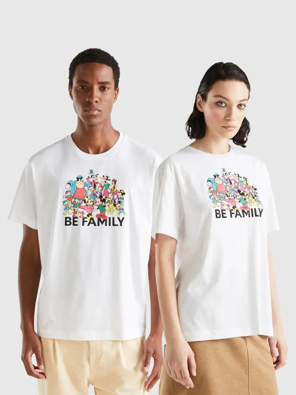 Benetton white mickey & friends t-shirt. 1