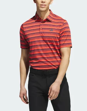 Adidas Two-Color Striped Golf Polo Shirt