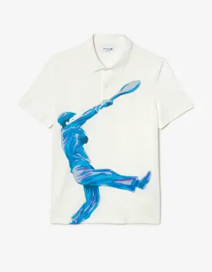 Lacoste Men's Ultralight Printed Lacoste Movement Polo