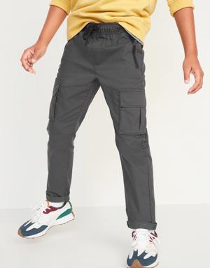 Built-In Flex Tapered Tech Cargo Chino Pants for Boys black