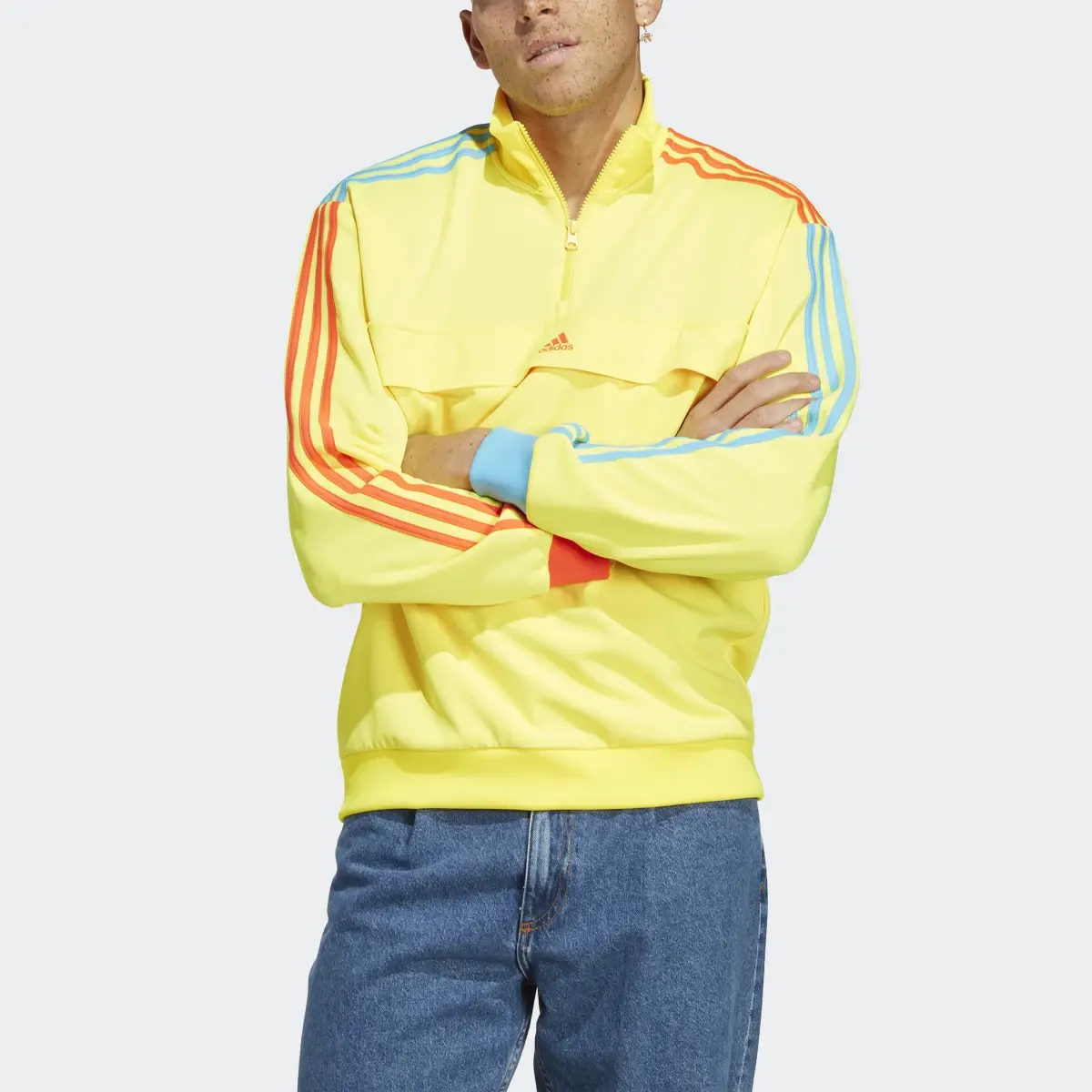 Adidas Kidcore Half-Zip Sweatshirt. 1