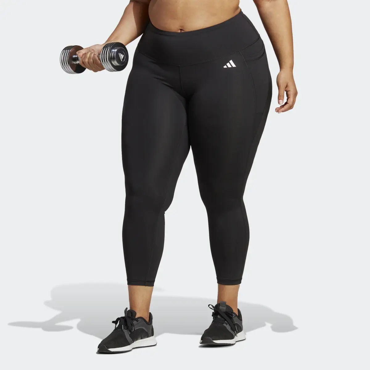 Adidas Optime Stash Pocket Training 7/8 Leggings (Plus Size). 1