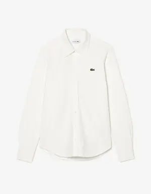 Camisa de mujer Lacoste en piqué de algodón con cuello francés