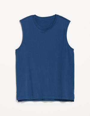 Soft-Washed Muscle Tank Top for Men blue