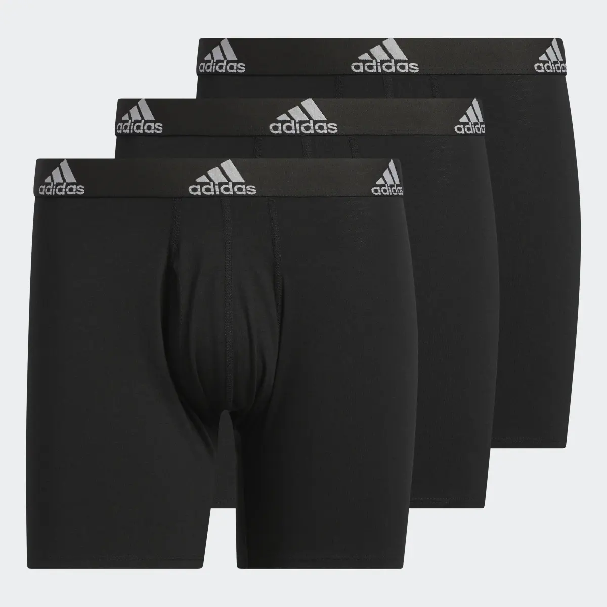 Adidas Stretch Cotton Boxer Briefs 3 Pairs. 2