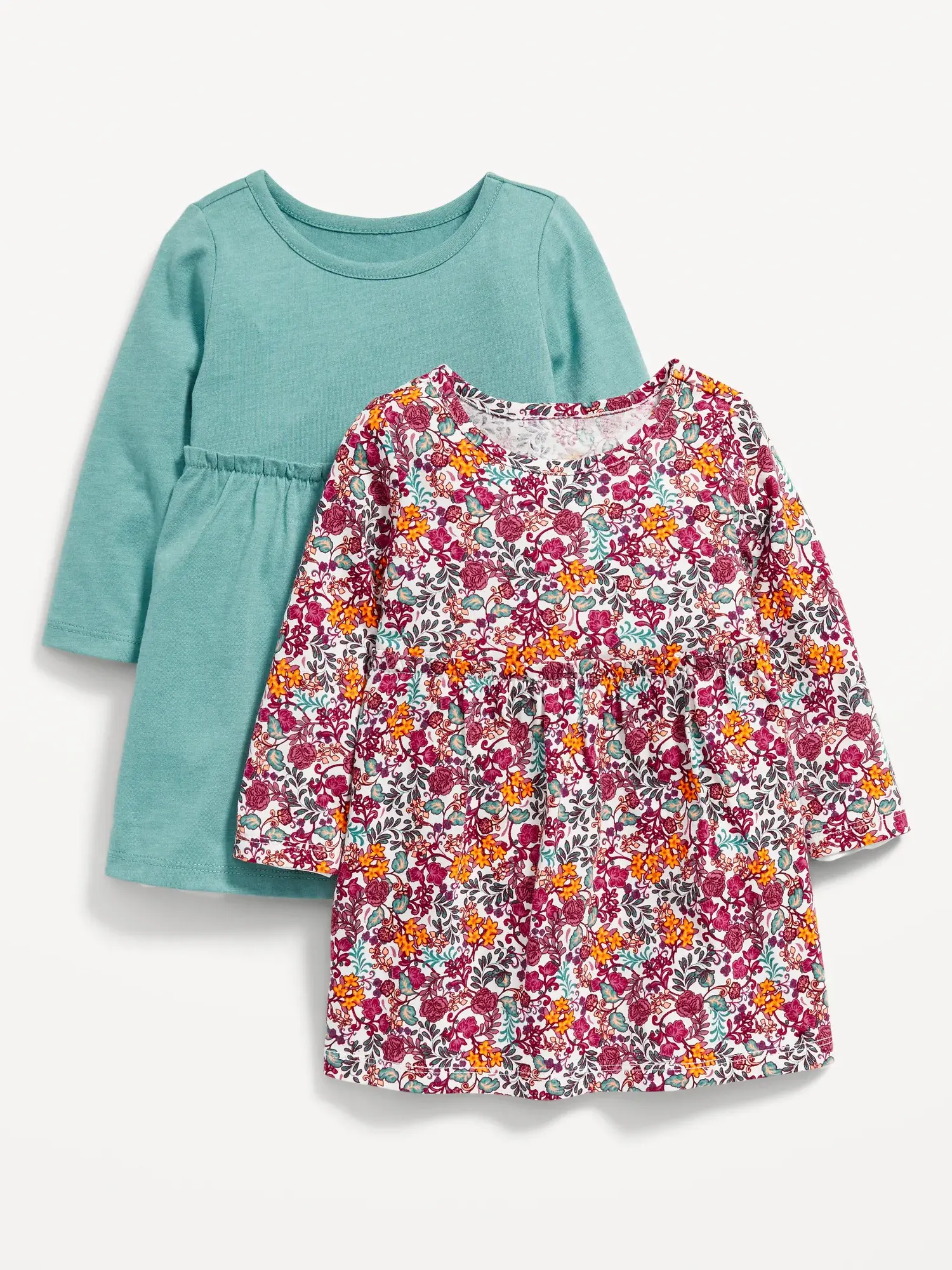 Old Navy 2-Pack Printed Long-Sleeve Jersey Dress for Baby multi. 1