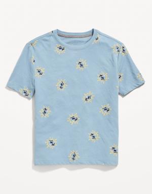 Old Navy Softest Printed Crew-Neck T-Shirt for Boys blue