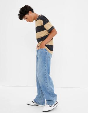 Teen Baggy Jeans with Washwell blue