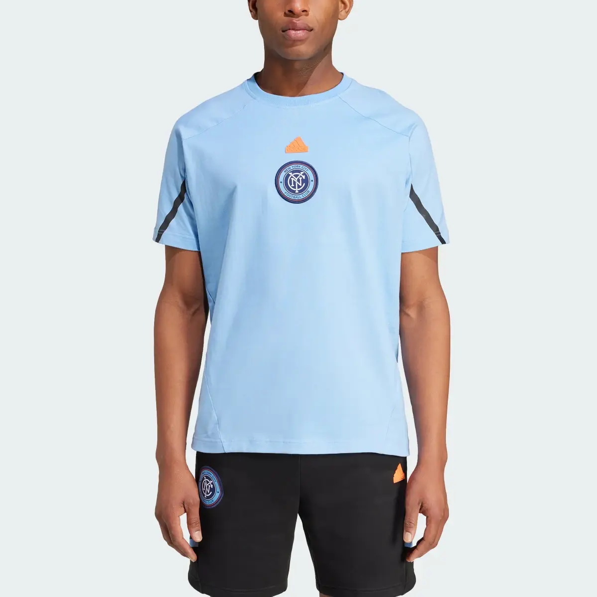 Adidas New York City FC Designed for Gameday Travel Tee. 1