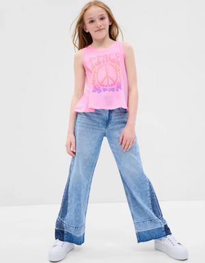 Kids 100% Organic Cotton Graphic Tank Top pink