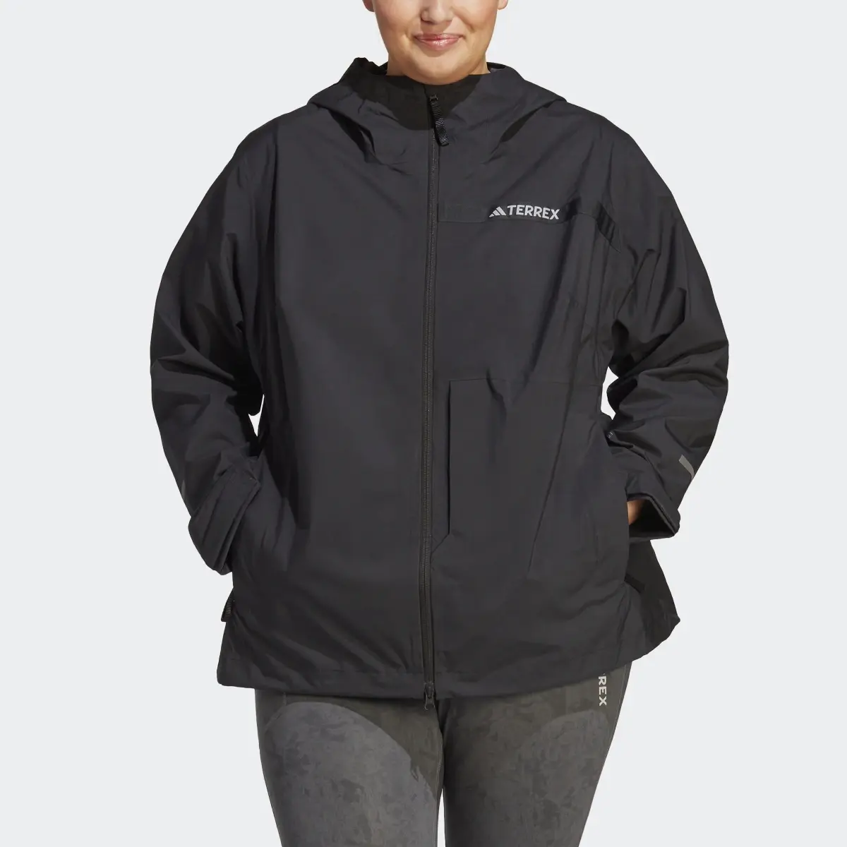 Adidas Terrex Multi RAIN.RDY 2.5-Layer Rain Jacket (Plus Size). 1