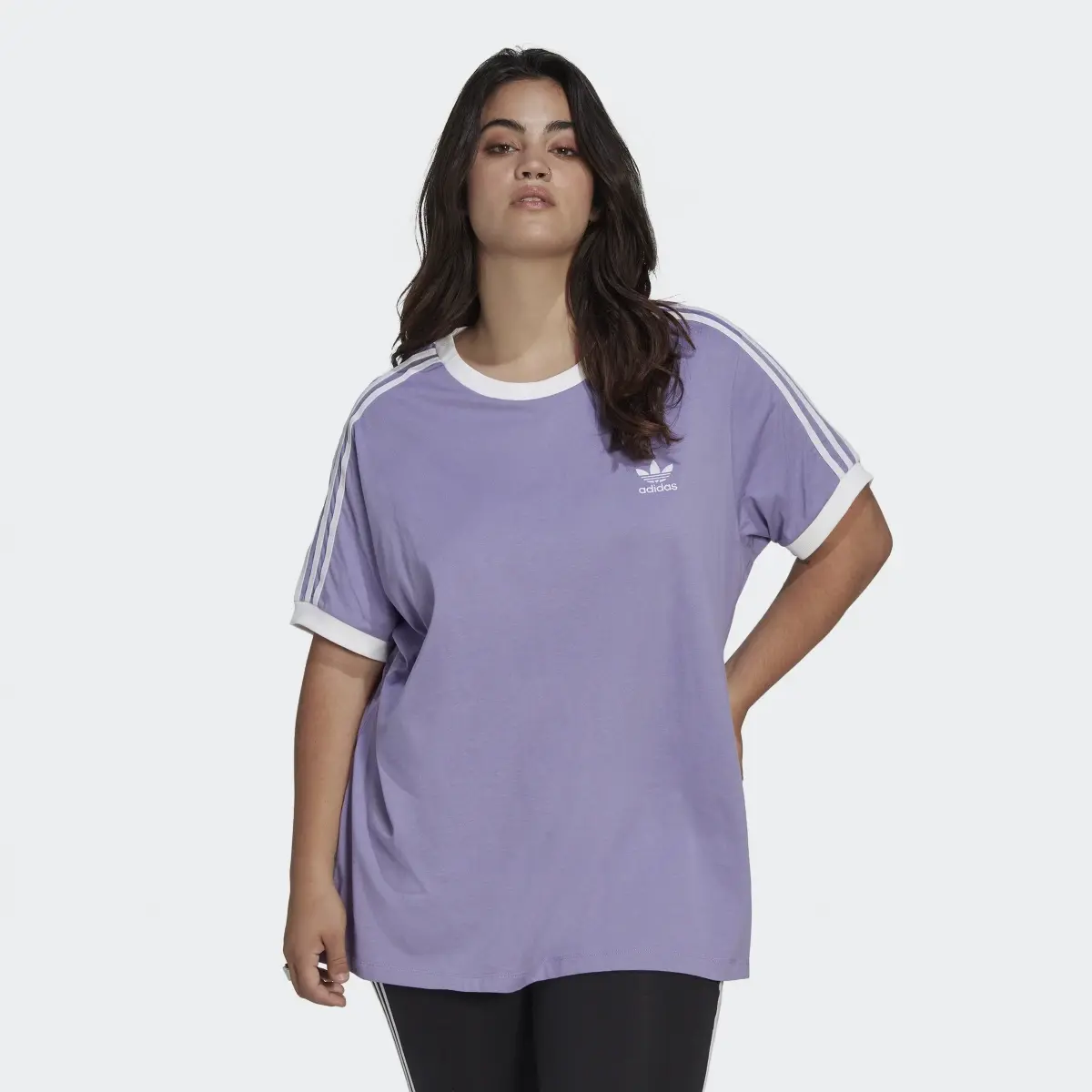 Adidas Adicolor Classics 3-Stripes Tee (Plus Size). 2