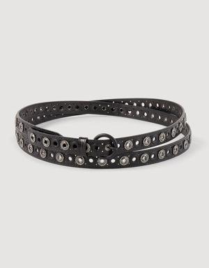 Leather belt with eyelets Login to add to Wish list