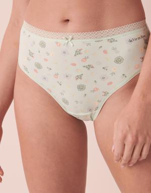 Lace Detail Super Soft High Waist Bikini Panty