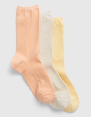 Gap Crew Socks (3-Pack) yellow