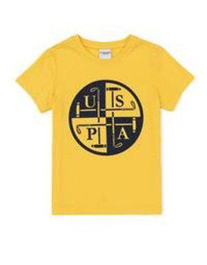 Erkek Çocuk Açık Sarı Bisiklet Yaka T-Shirt