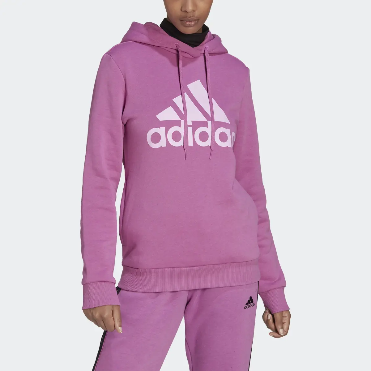 Adidas Essentials Logo Fleece Hoodie. 1