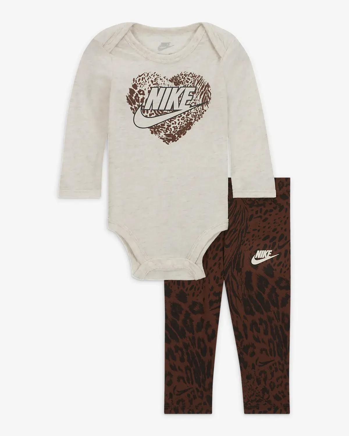 Nike Animal Print Bodysuit and Leggings Set. 1