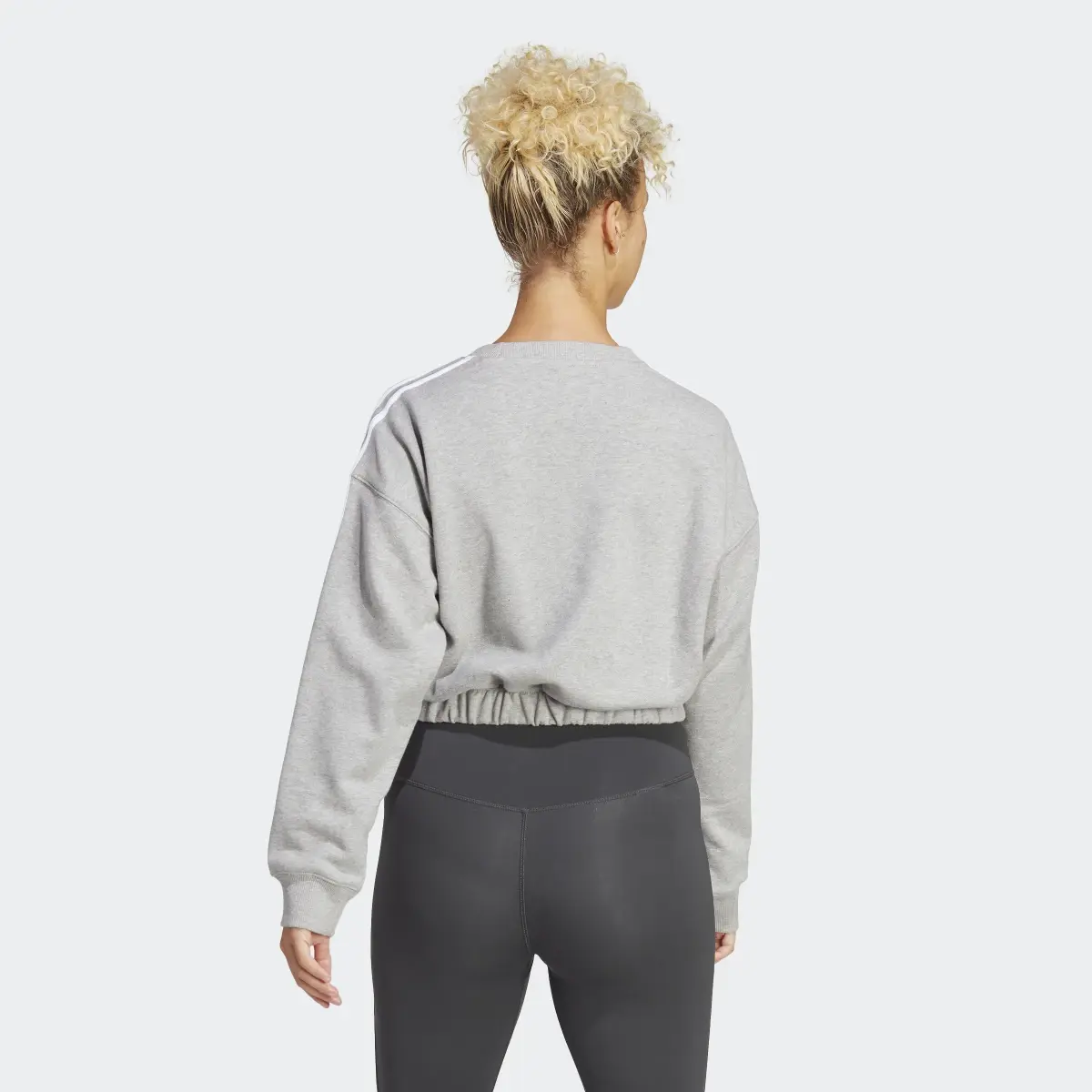 Adidas Essentials 3-Stripes Crop Sweatshirt. 3