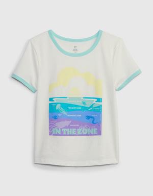 Gap Kids Organic Cotton Graphic T-Shirt blue