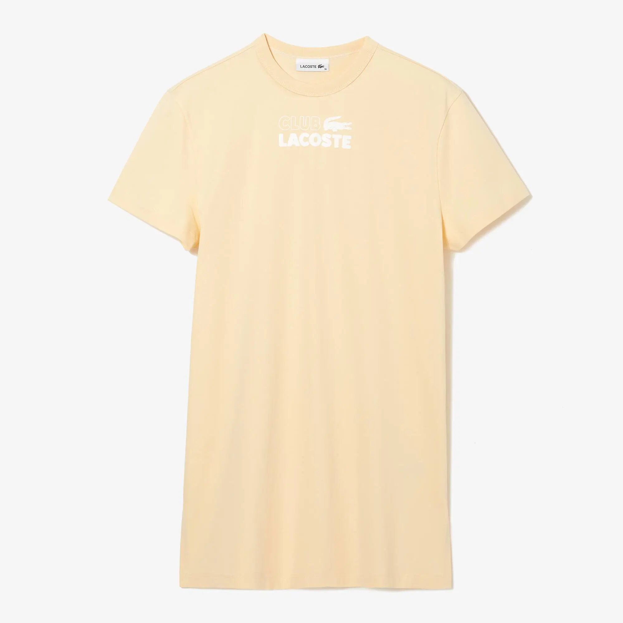 Lacoste T-shirt tipo vestido com estampado de algodão orgânico Lacoste para senhora. 2