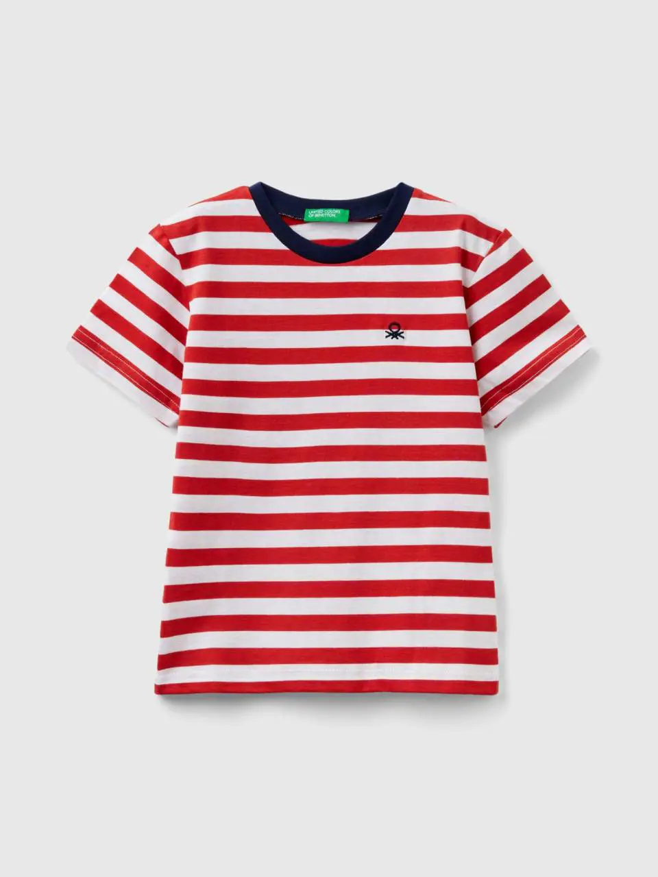 Benetton striped 100% cotton t-shirt. 1