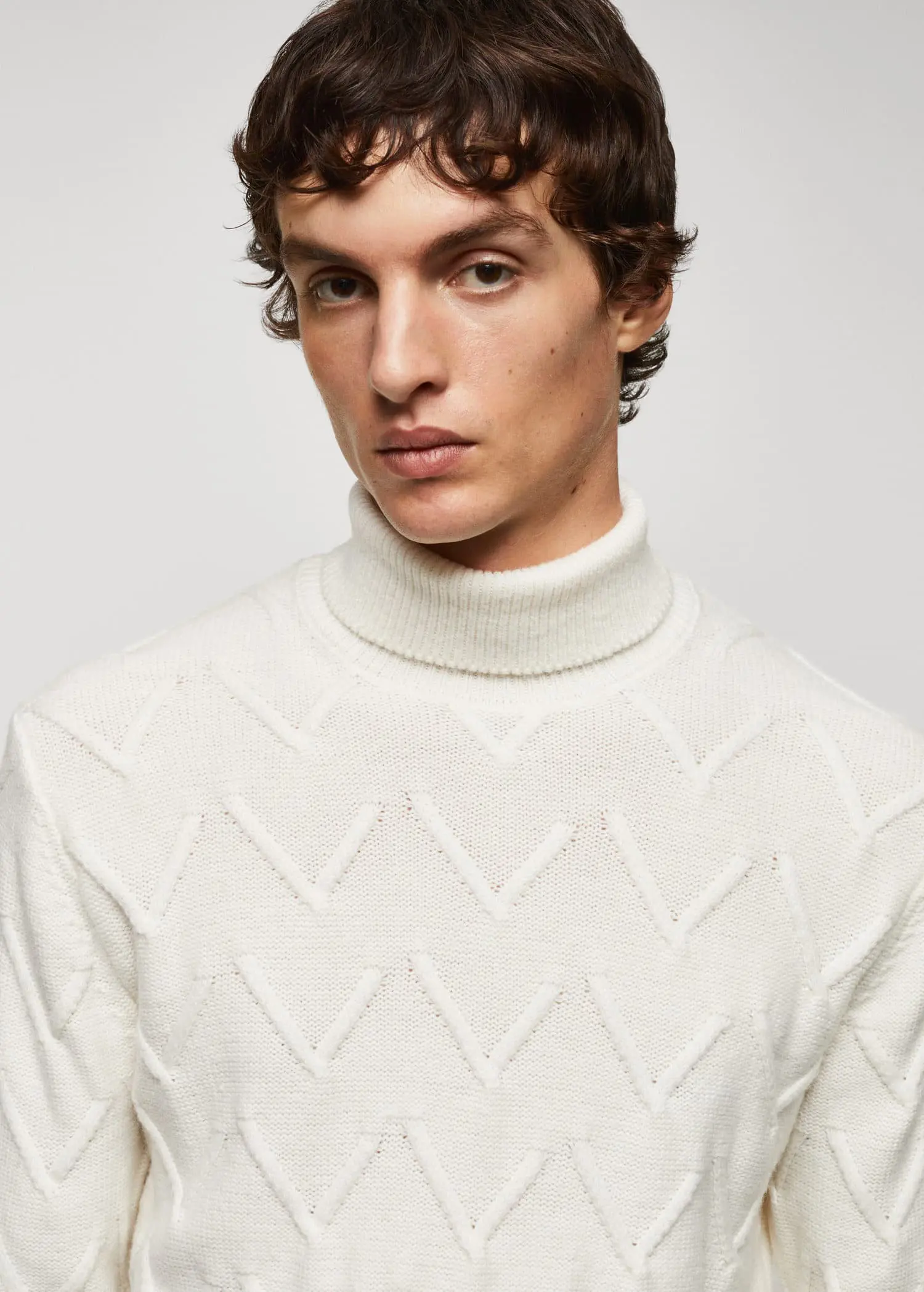 Mango Structured wool sweater. 1