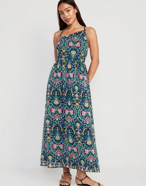 Old Navy Fit & Flare One-Shoulder Maxi Dress for Women blue