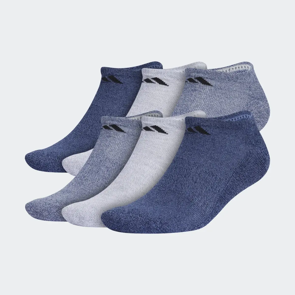 Adidas Athletic Cushioned No-Show Socks 6 Pack. 2