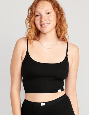 Old Navy Rib-Knit Brami Top Black Jack