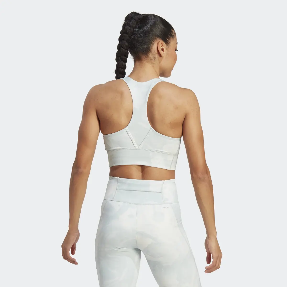 adidas Run Pocket Medium-Support Allover Print Bra - Grey | adidas Canada