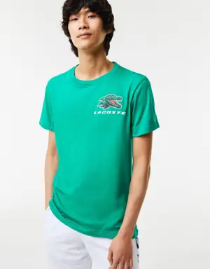 Lacoste T-shirt de ténis com estampado de crocodilo Lacoste SPORT para homem